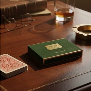 Congress Colonial Williamsburg Pinochle Playing Cards Double Deck Box Cel-U-Tone